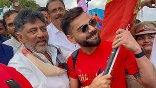 RCB Victory Parade: Kohli Received By DK Shivakumar At Airport, Crowd Gather Outside Vidhana Soudha
