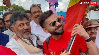 बेंगलुरु में चिन्नास्वामी के बाहर उमड़ी हजारों की भीड़, एयरपोर्ट पर डिप्टी CM ने किया विराट का जोरदार स्वागत