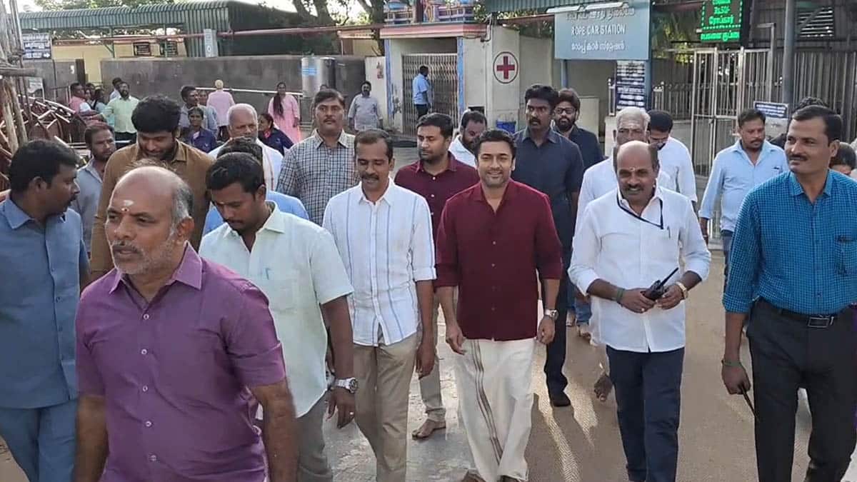 தொடர் தோல்வி... முருகனிடம் மனமுருகி வேண்டிய நடிகர் சூர்யா.. பழனியில் சாமி தரிசனம்