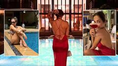 બેકલેસ ડ્રેસમાં લાલ પરી બની માલઇકા, પૂલ કિનારે બિકીનીમાં આપ્યા હૉટનેસભર્યા પૉઝ, તસવીરો...