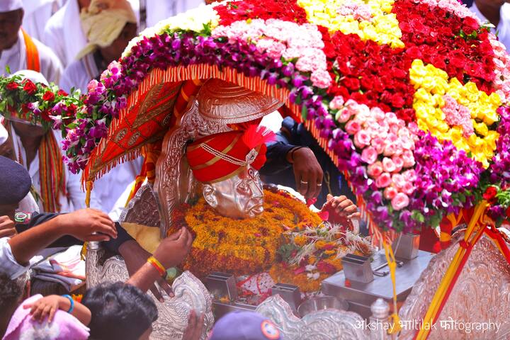 गजानन महाराजांच्या याच पालखीतील काही वेगळे अंतरंग टिपले आहेत अकोल्यातील 'एबीपी माझा'चे प्रेक्षक अक्षय भालतिलक यांनी.... (फोटो सौजन्य : अक्षय भालतिलक,  अकोला)