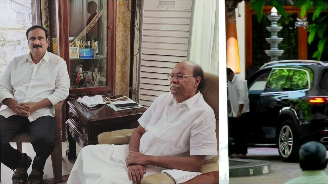 Anbumani ramadoss meet ramadoss in thailapuram today 05-06-2025 TNN இறங்கி வந்த அன்புமணி.. காயத்திற்கு மருந்து போடுவாரா தந்தை ?- தைலாபுரத்தின் அப்டேட் என்ன ?