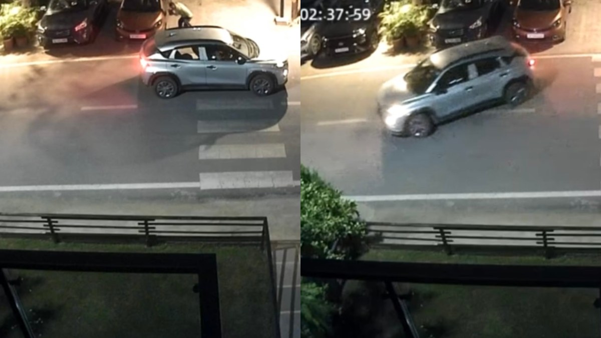 नोएडा के पॉश सेक्टर में चौंकाने वाली वारदात, बदमाशों ने उड़ाया कार का बैक मिरर, वीडियो वायरल