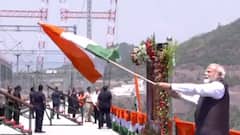 WATCH: PM Modi Waves Tricolour During Inauguration Of World’s Highest Rail Bridge Over Chenab