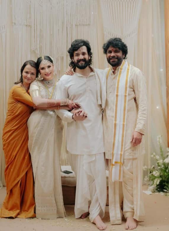 Nagarjuna Shares UNSEEN Pics From Akhil Akkineni And Zainab Ravdjee's Wedding, See Tollywood actor Akhil Akkineni has officially entered a new chapter in life, as he tied the knot with his longtime girlfriend, Zainab Ravdjee, in an intimate wedding ceremony held on Friday, June 6, 2025.