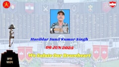 'ઓપરેશન સિંદૂર'માં વધુ એક શહીદી: ઘાયલ હવાલદાર સુનીલ કુમાર સિંહનું હોસ્પિટલમાં નિધન, કુલ શહીદોની સંખ્યા ૯ થઈ