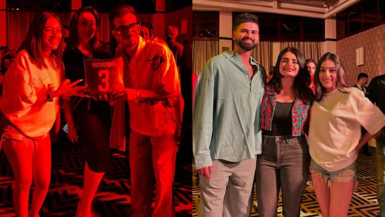 Yuzvendra chahal rumoured girlfriend was seen with shreyas iyer recently post ipl 2025 punjab kings ग्लैमर लुक में अय्यर के साथ दिखीं RJ महवश, लोगों ने चहल से बोला; इसे श्रेयस से दूर रखो