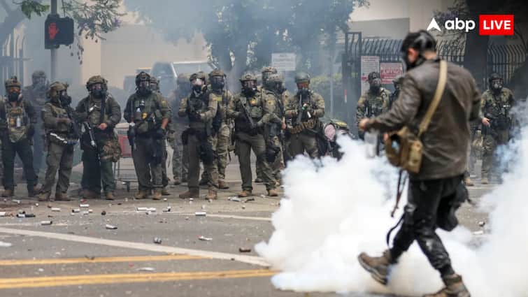 us president donald trump deployes 2000 national guard troops in los angeles immigration issue know reason डोनाल्ड ट्रंप ने क्यों लॉस एंजिल्स की सड़कों पर उतार दी नेशनल गार्ड्स की फौज? जानें वजह