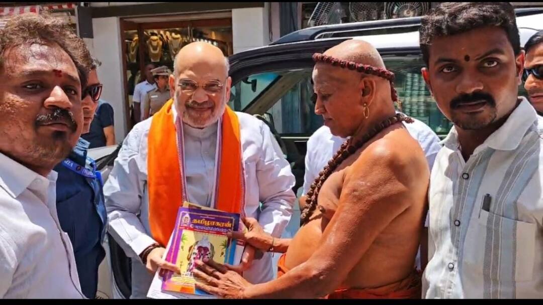 மதுரை மீனாட்சி அம்மன் கோயிலில் அமைச்சர் அமித் ஷா சாமி தரிசனம்.. பூரண கும்ப மரியாதை அளித்த கோயில் நிர்வாகம்