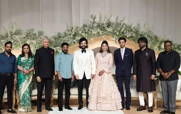 Chief Minister of Telangana, Revanth Reddy, was also seen at the joyous occasion, extending his heartfelt wishes to Akhil Akkineni and Zainab Ravdjee. His presence added a political prominence to the glitzy reception attended by several stars and dignitaries.