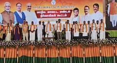 மதுரையில் பா.ஜ.க., நிர்வாகிகள் கூட்டத்தில் தமிழ்த்தாய் வாழ்த்துப் பாடலை குழம்பியபடி  பாடப்பட்டதால் சர்ச்சை !
