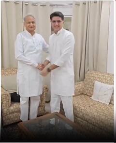 पूर्व CM अशोक गहलोत से उनके आवास पर मिले सचिन पायलट | ABP NEWS SHORTS