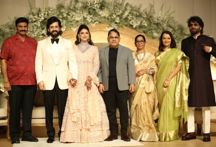 ఏపీ డిప్యూటీ స్పీకర్ రఘురామకృష్ణంరాజు, ప్రముఖ నిర్మాత అల్లు అరవింద్ తో కొత్త జంట