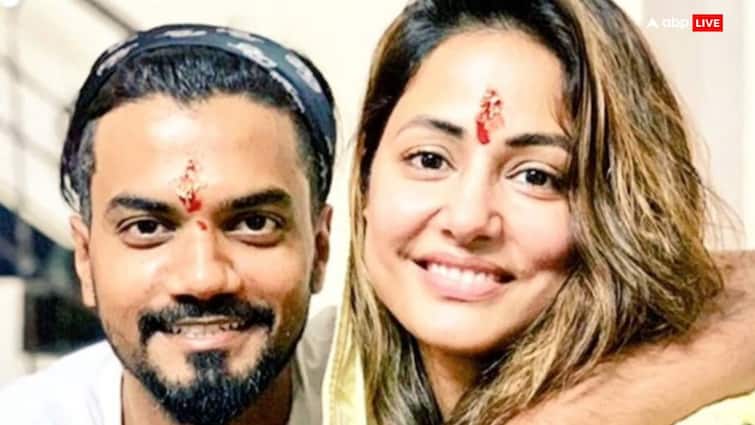 hina khan married hindu boyfriend rocky Jaiswal krk film critic congrulates write sanatan dharam apna liya शादी के बाद Hina Khan ने अपना लिया सनातन धर्म? एक्टर ने पोस्ट कर दी बधाई