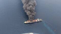 દરિયાની વચ્ચે ફ્લેગશિપ કન્ટેનર જહાજમાં મોટો વિસ્ફોટ, જાણો કઈ રીતે બની ઘટના