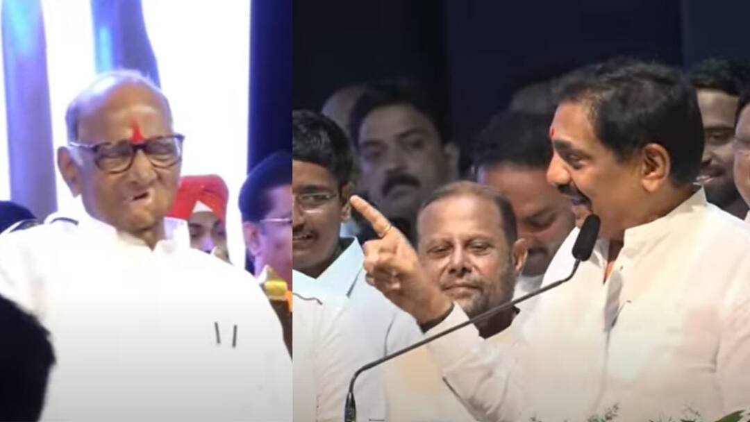 Jayant Patil speech at NCP Sharad Pawar camp Adhiveshan says our battle is Tukaram Vs Nathuram Jayant Patil: आपली लढाई तुकाराम विरुद्ध नथुराम, जयंत पाटलांच्या एका वाक्याने राष्ट्रवादीत चैतन्य, शरद पवारही खुदकन हसले!