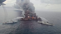 Explosion On Singapore Flagged Ship: समुद्राच्या मध्यभागी सिंगापूरच्या जहाजावर झाला मोठा स्फोट! आसमंतात दूरवर काळ्या धुराचे लोट