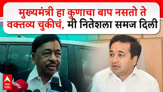 Narayan Rane On Nitesh Rane : मुख्यमंत्री हा कुणाचा बाप नसतो तेवक्तव्य चुकीचं, मी नितेशला समज दिली