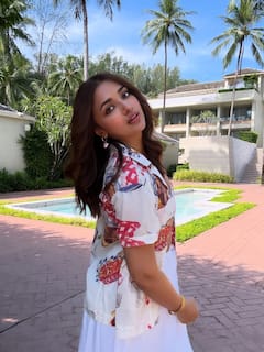 Jiya Shankar's Holiday Look Is All About Playful Prints And Beachy Vibes