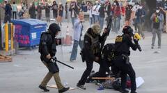 Protests Against Immigration Arrest Intensifies In LA As Police Use Tear Gas