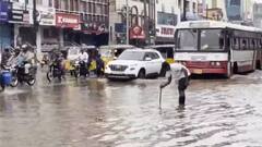 Waterlogging Woes In Hyderabad After Heavy Rain Lashes City Amid Yellow Alert: VIDEO