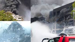 Ahmedabad plane crash: अहमदाबाद एअरपोर्टवरुन एअर इंडियाचं बोईंग विमान उडालं अन् धड्डाम आवाज झाला, काळाकु्ट्ट धूर पसरला, मेघानी नगरच्या इमारती हादरल्या