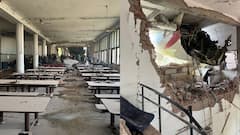 अहमदाबाद: BJ मेडिकल कॉलेज के हॉस्टल के कैटीन की तस्वीरें, क्रैश विमान का हिस्सा आकर टकराया