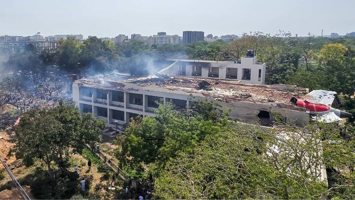 In a tragic incident, an Air India plane crashed in Ahmedabad on Thursday afternoon when a flight going to London crashed shortly after takeoff from the city’s airport.  (Image Source: PTI)