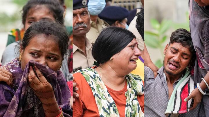 Ahmedabad plane crash Relatives at mortuary Photos: