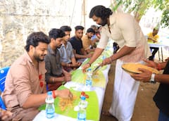 'கொம்புசீவி' படப்பிடிப்பு நிறைவு; படக்குழுவினர் அனைவருக்கும் பிரியாணி விருது வைத்து புத்தாடை வழங்கிய சண்முகபாண்டியன்!