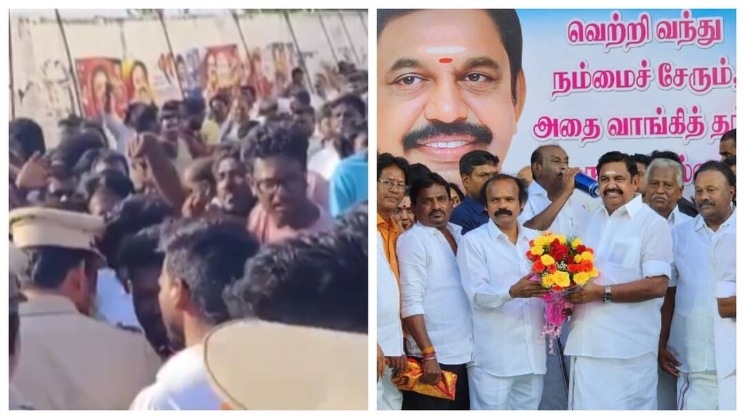 Edappadi Palaniswami slams police over attempt to arrest Jagan Moorthy tension erupts in Tiruvallur ஜெகன் மூர்த்திக்கு குறி வைத்த போலீஸ்! குரல் கொடுத்த இபிஎஸ்.. திருவள்ளூரில் பதற்றம்