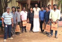 'கொம்புசீவி' படப்பிடிப்பு நிறைவு; படக்குழுவினர் அனைவருக்கும் பிரியாணி விருது வைத்து புத்தாடை வழங்கிய சண்முகபாண்டியன்!