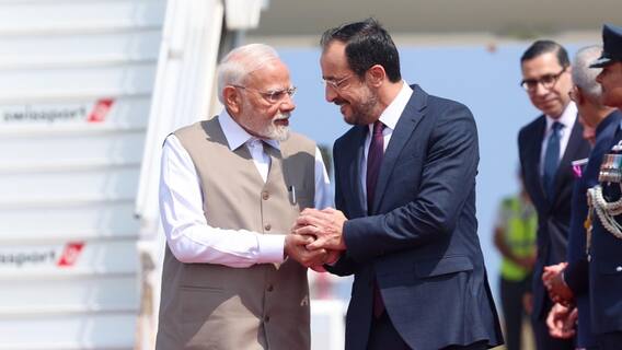 PM Modi Arrives In Cyprus, Thanks President Nikos Christodoulides For 'Special' Welcome At Airport