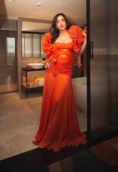 Neha Sharma Sets The Internet Ablaze In A Fiery Orange Gown, PICS