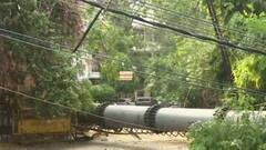 Mobile Tower Collapses In Delhi's Safdarjung Enclave After Overnight Rain Lashes City: VIDEO
