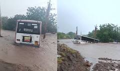 અમરેલીમાં મેઘો મન મુકીને વરસ્યો: 6 તાલુકામાં 10 ઇંચ વરસાદથી જળબંબાકાર, ST બસ પાણીમાં ફસાઈ!