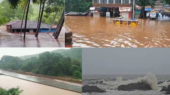 रत्नागिरीत मुसळधार पाऊस, जगबुडीने इशारा पातळी ओलांडली; राजापूरच्या जवाहर चौकात पुराचं पाणी शिरलं रत्नागिरीत मुसळधार पाऊस, जगबुडीने इशारा पातळी ओलांडली; राजापूरच्या जवाहर चौकात पुराचं पाणी शिरलं