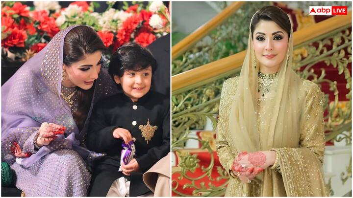 शादी जैसे कार्यक्रमों में मरियम नवाज जरी और स्टोन वर्क से सजे भारी लहंगे पहनना पसंद करती हैं. ये लहंगे अक्सर डीप मैरून, रॉयल ब्लू, या एमरल्ड ग्रीन जैसे गहरे रंगों में होते हैं, जिनमें सुनहरे धागों की कढ़ाई होती है.