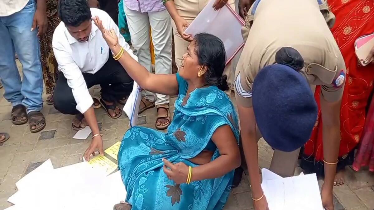 தேனியில் உதயநிதி ஸ்டாலின் பங்கேற்ற நிகழ்ச்சியில் பரபரப்பு: பெண் தர்ணா போராட்டம் - காரணம் என்ன?