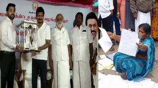 தேனியில் உதயநிதி ஸ்டாலின் பங்கேற்ற நிகழ்ச்சியில் பரபரப்பு: பெண் தர்ணா போராட்டம் - காரணம் என்ன?