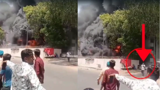 విమానం పేలుతూంటే అలా మంటల్లోనుంచి నడుచుకుంటూ వచ్చిన రమేష్ -కొత్త వీడియో వైరల్