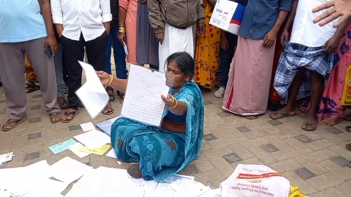 தேனியில் உதயநிதி ஸ்டாலின் பங்கேற்ற நிகழ்ச்சியில் பரபரப்பு: பெண் தர்ணா போராட்டம் - காரணம் என்ன?