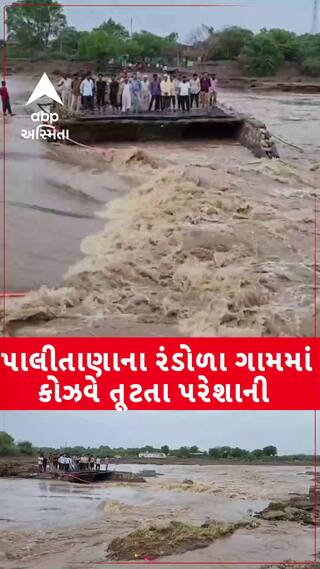 Bhavnagar Rains: પાલીતાણાના રંડોળા ગામમાં કોઝવે તૂટતા પરેશાની, ગામના લોકો જીવના જોખમે રસ્તો પસાર કરવા મજબૂર