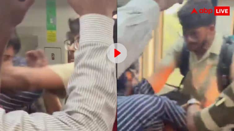 दिल्ली मेट्रो में चोर की जमकर कुटाई! फोन निकालते हुए रंगे हाथ पकड़ा, फिर CISF ने…वीडियो वायरल
