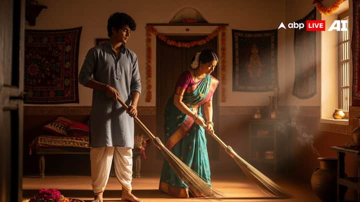 Mother Lakshmi gets angry with the house by disrespecting the broom. Therefore, after using the broom, keep it safe in a corner.