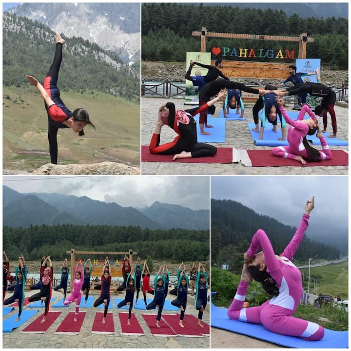 इस तरह के पहले प्रचार में, सुरम्य पहलगाम घाटी की तस्वीरें, जहां युवा लड़के और लड़कियां लिद्दर के सुंदर प्राचीन जल और पीर पंजाल पर्वतमाला की विशाल पहाड़ियों की पृष्ठभूमि में विभिन्न “आसन” में पोज देते हुए नज़र आए.