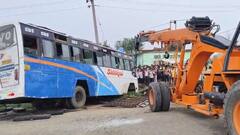 मुरादाबाद में रेस लगाना पड़ा भारी! आगे निकलने की होड़ में पलटी बस, 1 बच्चे की मौत, 7 घायल