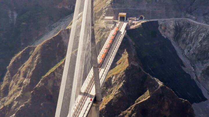 Anji cable-set bridge on this railway link is the first such railway bridge in the country. Both these bridges are considered a miracle of engineering.