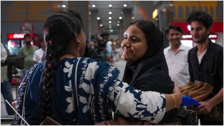 Joy and relief light up the terminal as students from Kashmir return home after days of uncertainty in Iran. (Image: PTI)