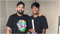 Rohit Sharma Gifts Teenage Sensation A Signed Bat